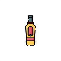 A bottle of alcohol icon in a line style vector