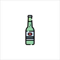 A beer bottle icon on a white background vector
