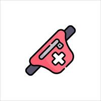 A pink pack with a cross on it vector