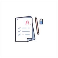 A checklist with a pencil and a check mark vector