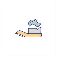 A toothbrush with a toothpaste on it vector
