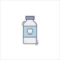 A toothbrush in a bottle icon vector
