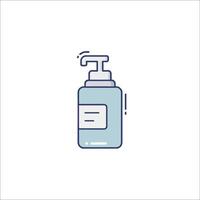 A bottle of hand sanitizer on a white background vector