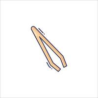 A pair of tongs icon on a white background vector