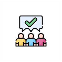 A group of people with a check mark icon vector