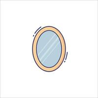 A round mirror icon on a white background vector