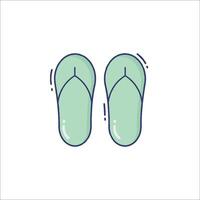 A pair of flip flops on a white background vector