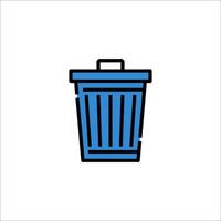 A trash can icon on a white background vector