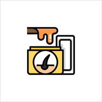 A clock with a glass of milk and a spoon vector
