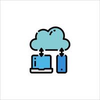 Cloud computing icon illustration vector
