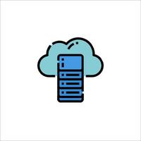 Cloud computing icon illustration vector