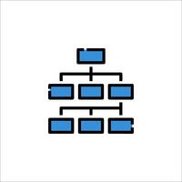 An icon of a tree with a blue outline vector