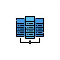 A server icon with two rows of servers vector