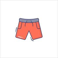 A pair of shorts with a zipper on the side vector