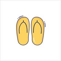 A pair of flip flops on a white background vector