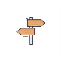 A sign pointing in two different directions vector