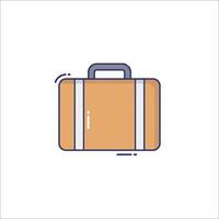 A suitcase icon on a white background vector
