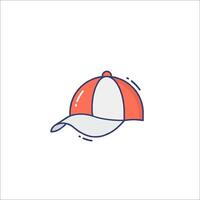 A baseball cap icon on a white background vector