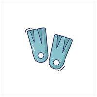 Two blue scissors on a white background vector