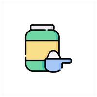 A jar of sugar and spoon icon vector