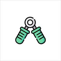 Two green wrenches on a white background vector