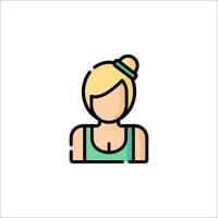 A woman with a ponytail in the background vector