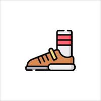 A shoe with a sock on it vector