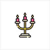 Candle icon illustration vector