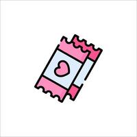 A candy bar with a heart on it vector
