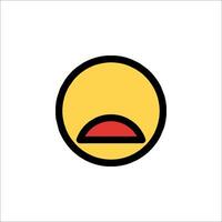 A yellow smiley face with a red nose vector