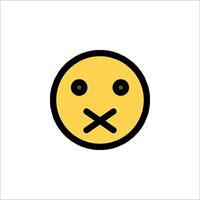 A yellow smiley face with a frown face vector