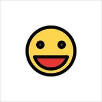 A smiley face with a red tongue vector