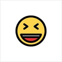 A smiley face with a red tongue vector