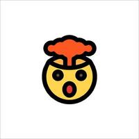 A cartoon face with a red hat on it vector