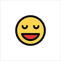 A smiley face with eyes closed and a red heart vector