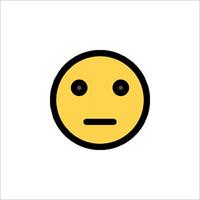 A yellow emoticion with a sad face vector