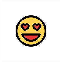A smiley face with hearts on it vector