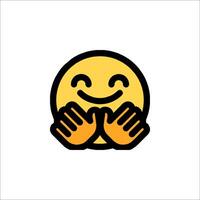 A smiley face with hands up in the air vector