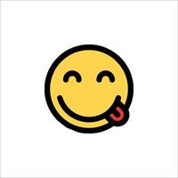 A smiley face with a tongue sticking out vector