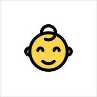 A smiley face with a bow on it vector