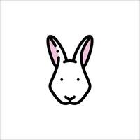 A bunny head icon on a white background vector