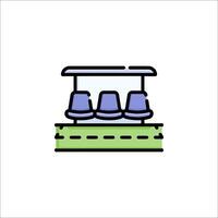 A line drawing of a carousel vector