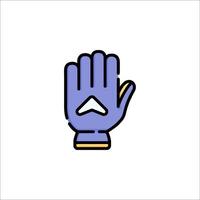 A glove with a hand on it and a white background vector