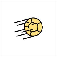 A soccer ball with a speed icon vector