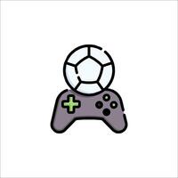 A soccer ball and controller icon vector