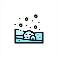 A snow globe icon with a house in the background vector