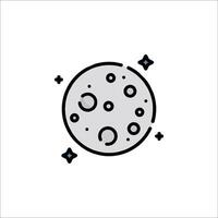 The moon icon is shown in a simple line style vector