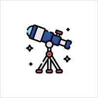 A telescope icon on a white background vector