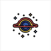 A colorful logo for a space station vector