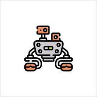 A robot icon with a small robot on top vector